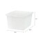 IRIS USA Plastic Stackable and Nestable Storage Bin Tote Organizing Container, Clear